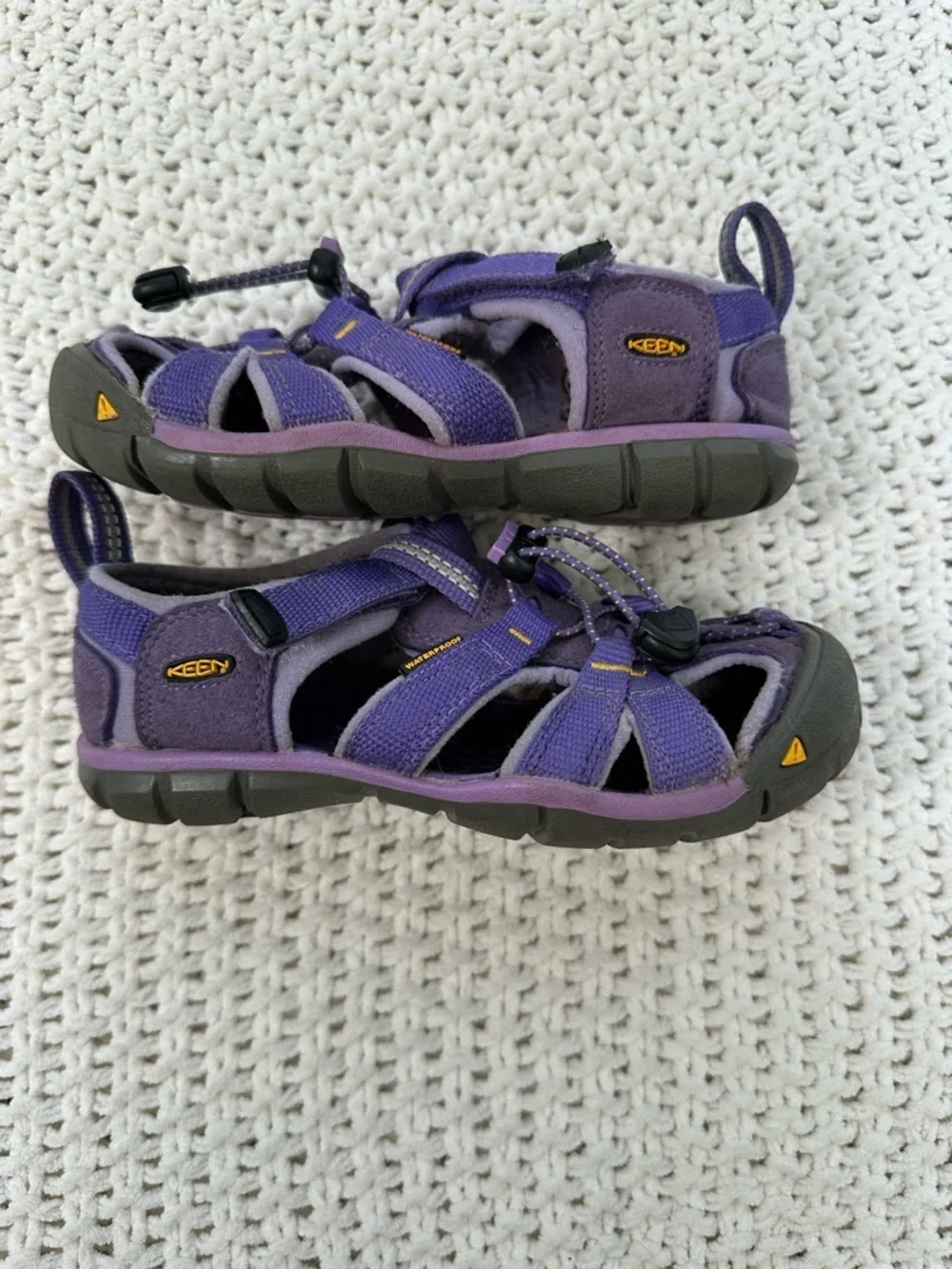 Teva Girls Purple Outdoor Sandals with Gray Toe - Picture 6 of 8